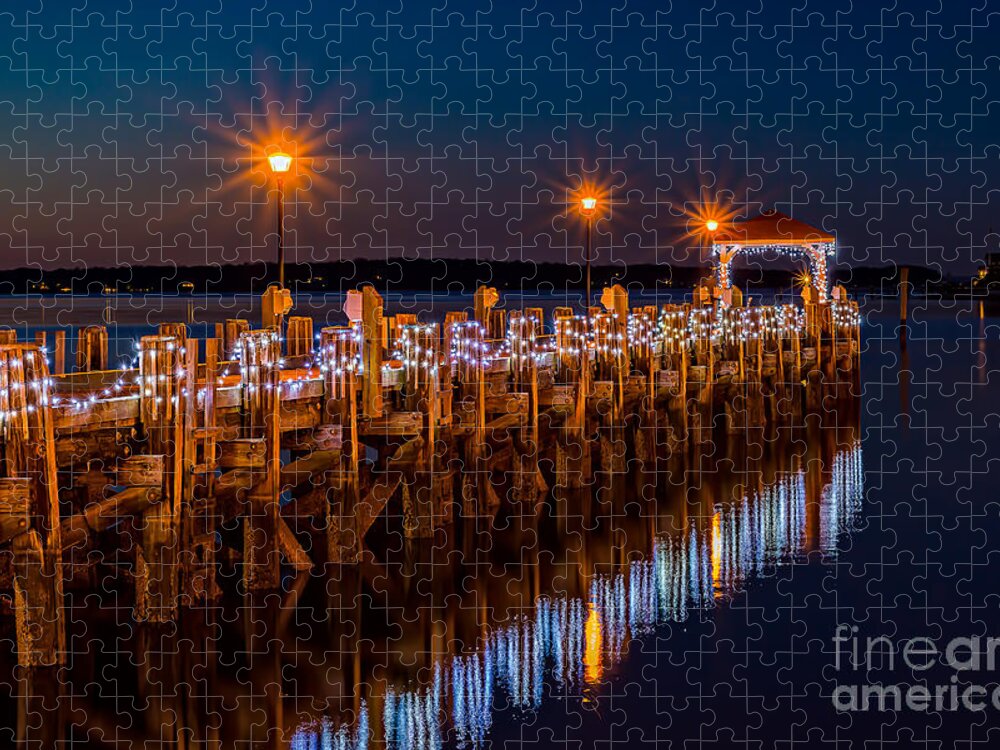 Northport Jigsaw Puzzle featuring the photograph Holiday on the Docks by Alissa Beth Photography