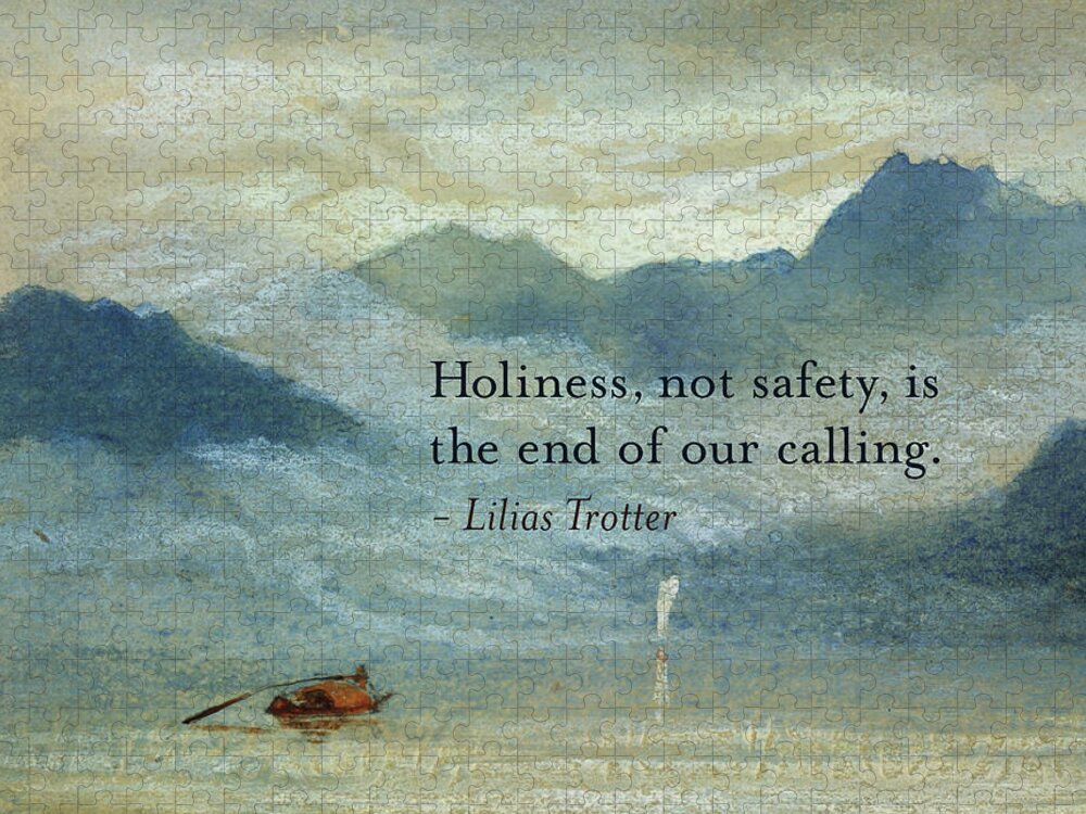Landscape Jigsaw Puzzle featuring the painting Holiness, Not Safety by Lilias Trotter