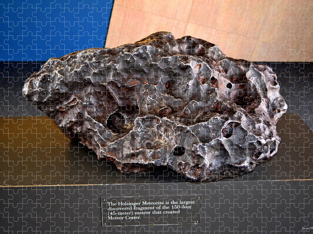Holsinger Jigsaw Puzzle featuring the photograph Holsinger Meteorite 001 by George Bostian
