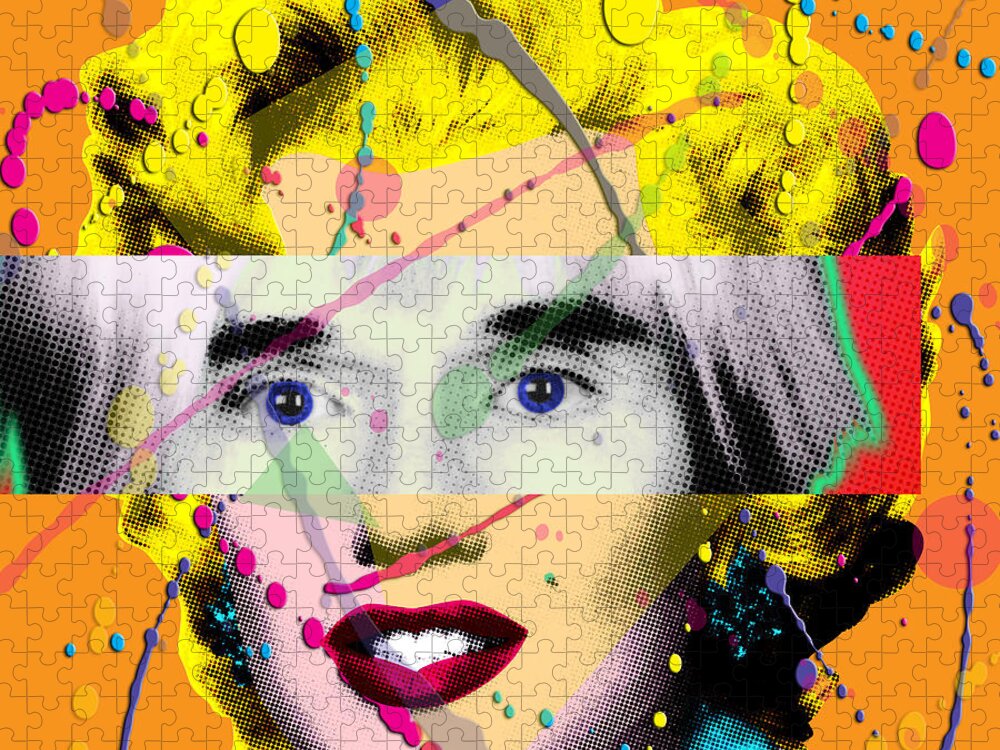 Digital Jigsaw Puzzle featuring the painting Homage to Warhol by Gary Grayson