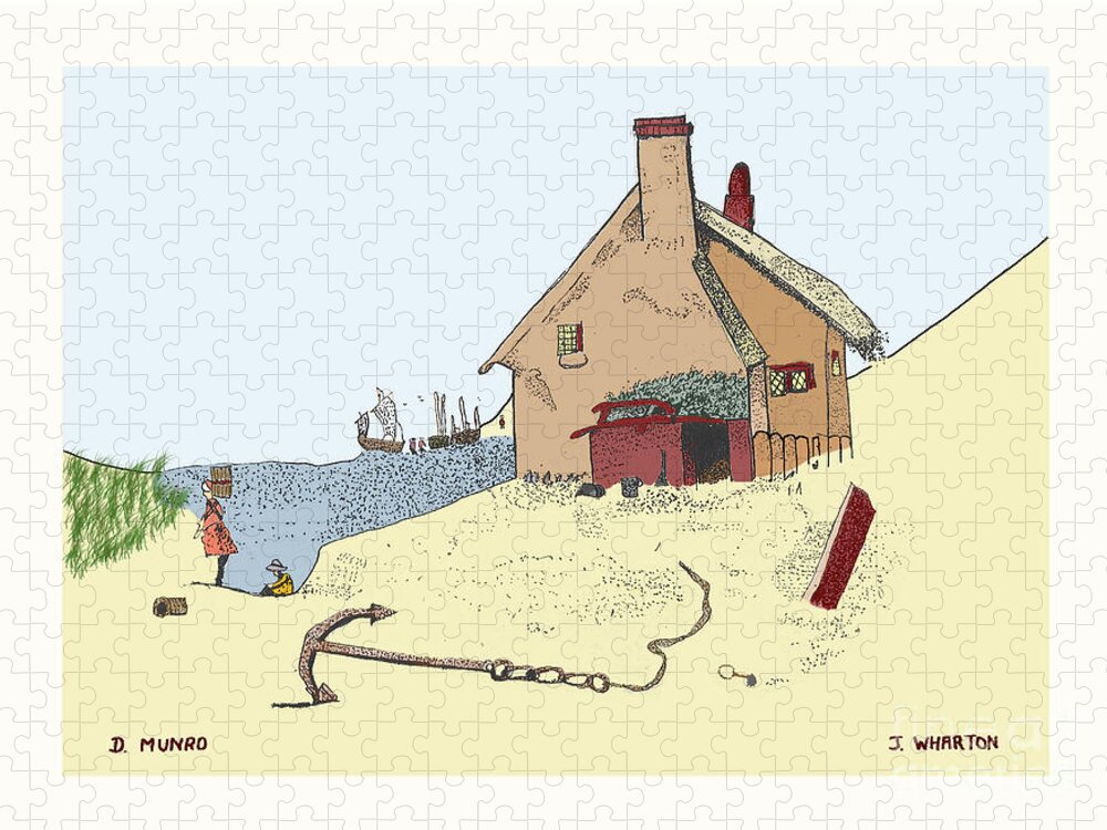 James Wharton Jigsaw Puzzle featuring the painting Home by the Sea by Donna L Munro