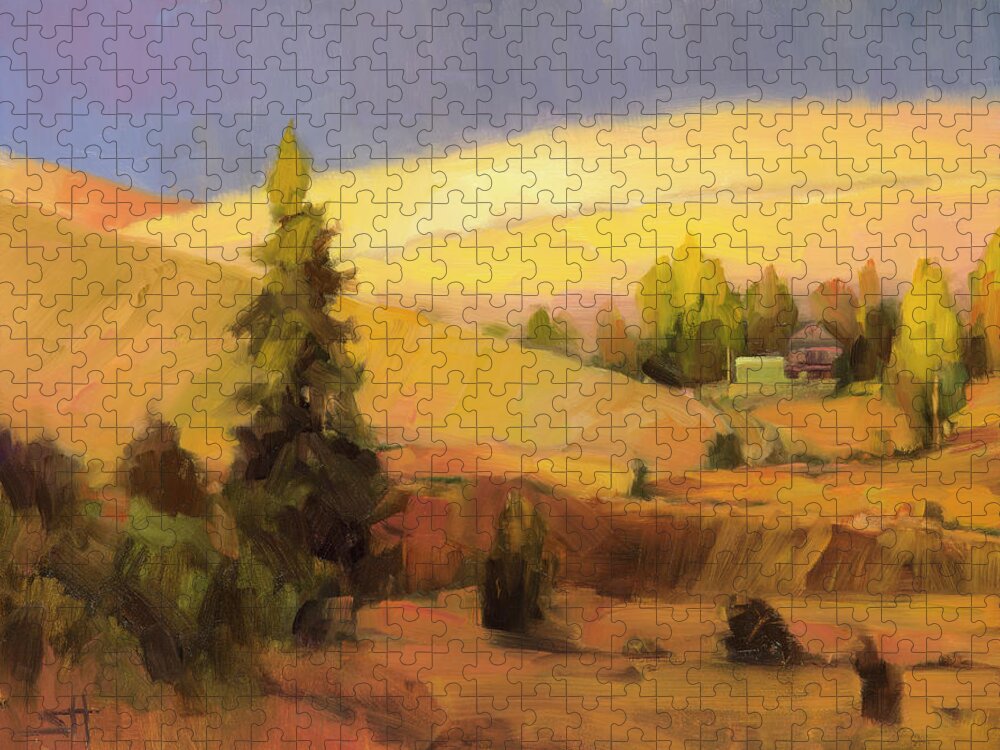 Country Jigsaw Puzzle featuring the painting Homeland 2 by Steve Henderson