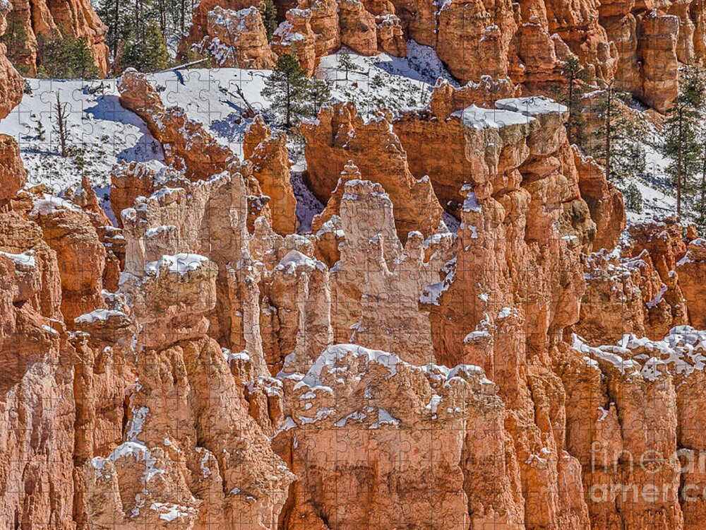 Bryce Canyon National Park Jigsaw Puzzle featuring the photograph Hoodoos After a Snowfall by Sue Smith