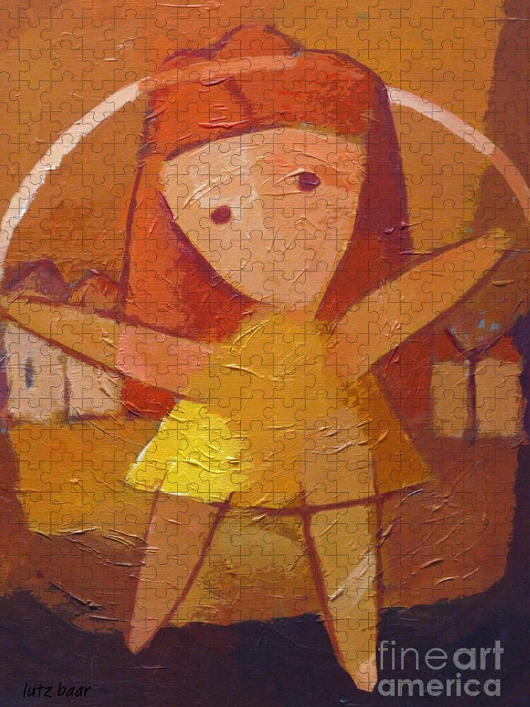 Child Jigsaw Puzzle featuring the painting Hope by Lutz Baar