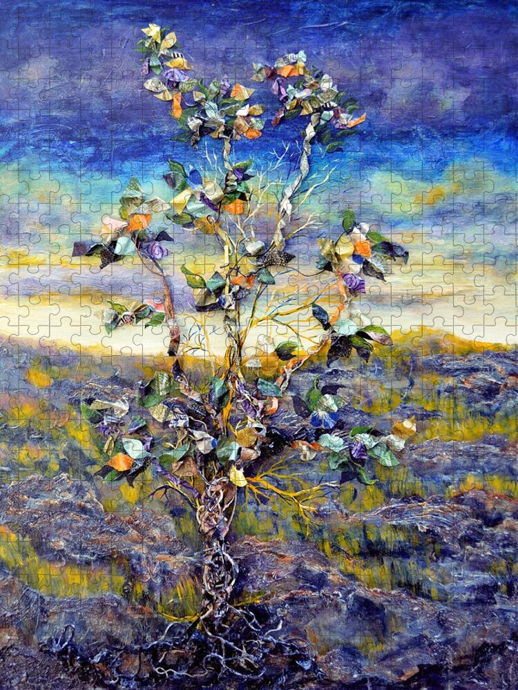 Tree Jigsaw Puzzle featuring the painting Hope by Regina Valluzzi