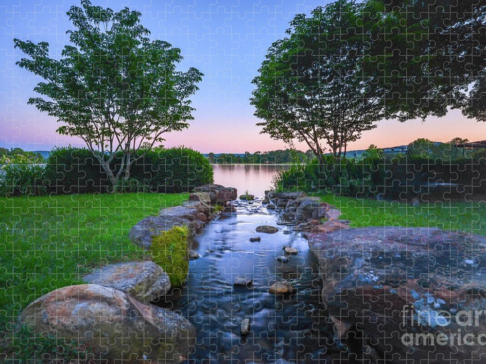 Hot Springs Jigsaw Puzzle featuring the photograph Hot Spring water flow by Paul Quinn