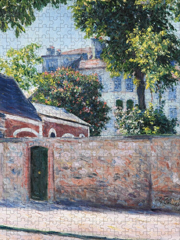 French Art Jigsaw Puzzle featuring the painting Houses in Argenteuil by Gustave Caillebotte