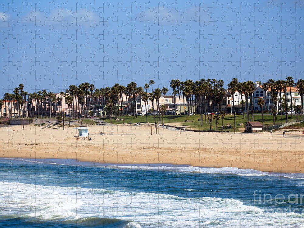 America Jigsaw Puzzle featuring the photograph Huntington Beach California by Paul Velgos