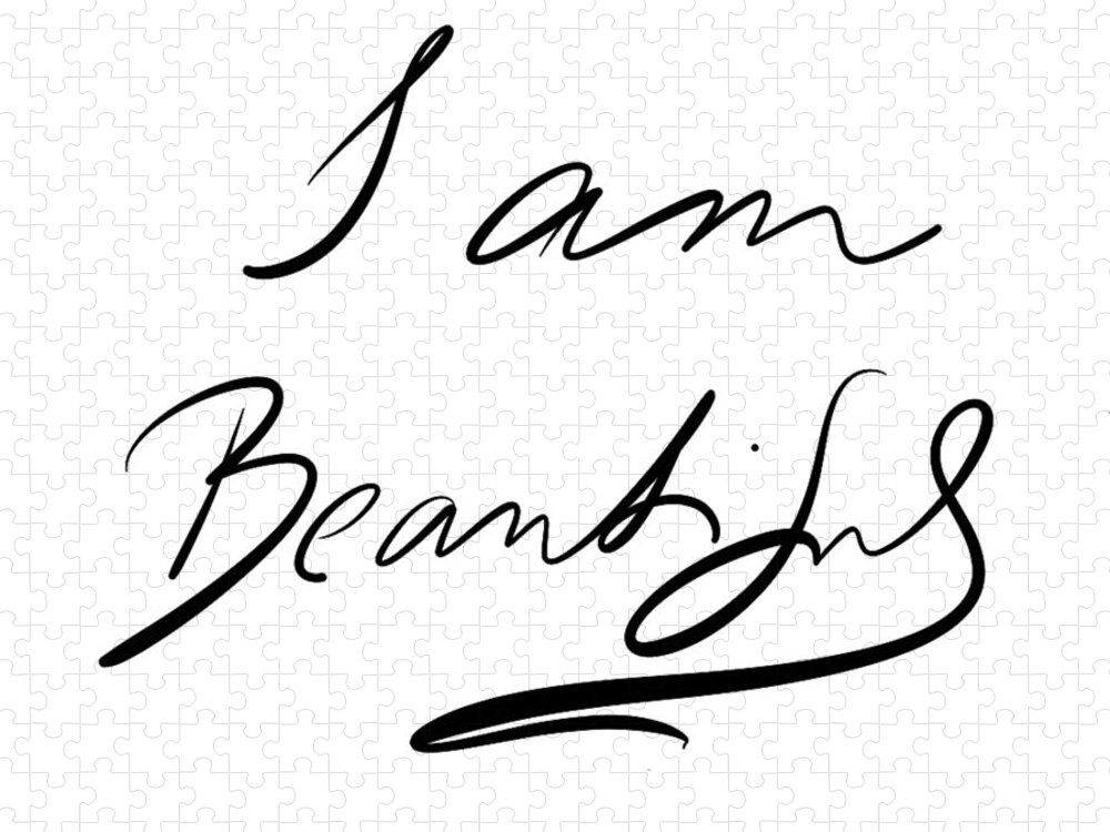 I Am Beautiful Jigsaw Puzzle featuring the digital art I Am Beautiful by Marianna Mills