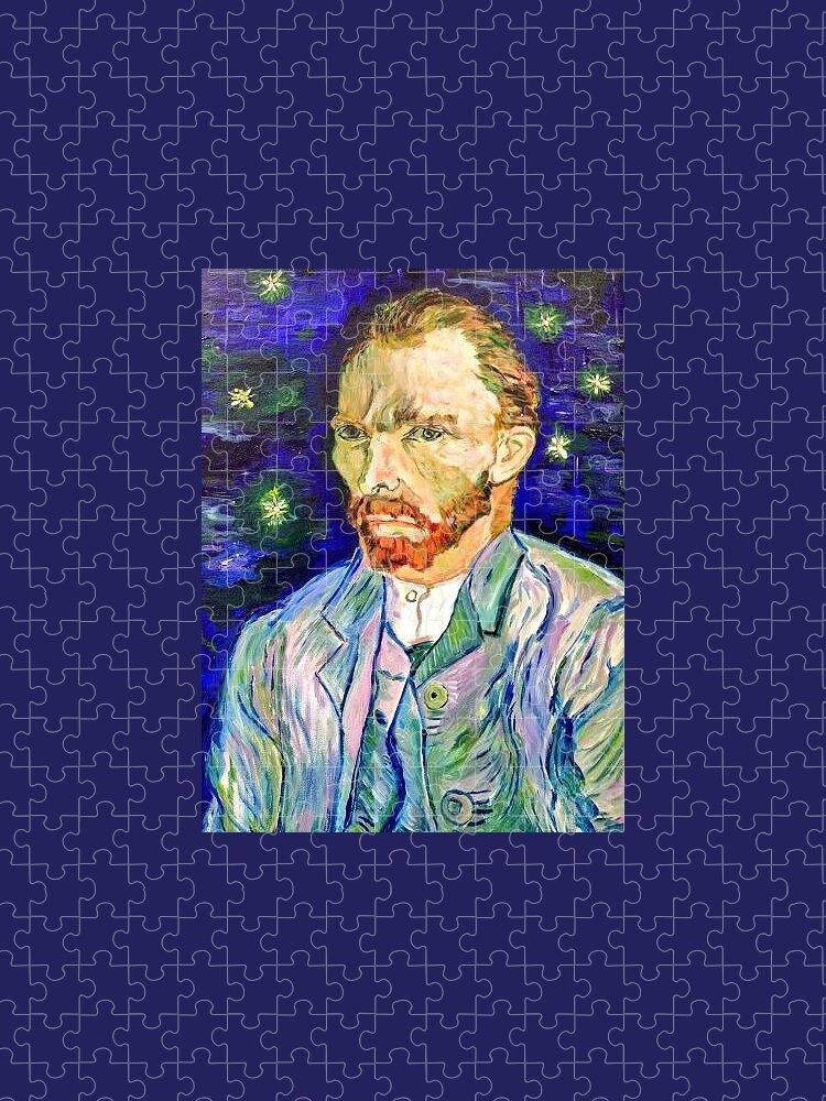 Vincent Van Gogh Jigsaw Puzzle featuring the painting I dream my painting and I paint my dream by Belinda Low