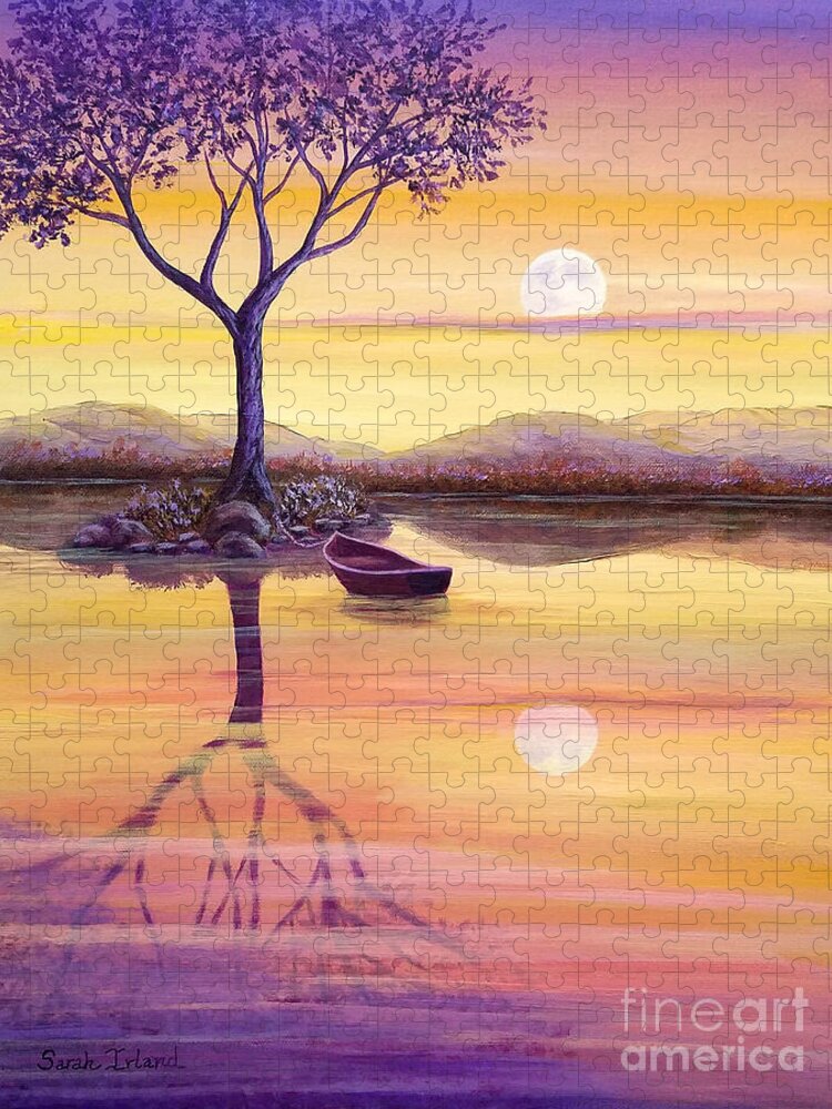 I Jigsaw Puzzle featuring the painting I Dreamt of the Moon by Sarah Irland
