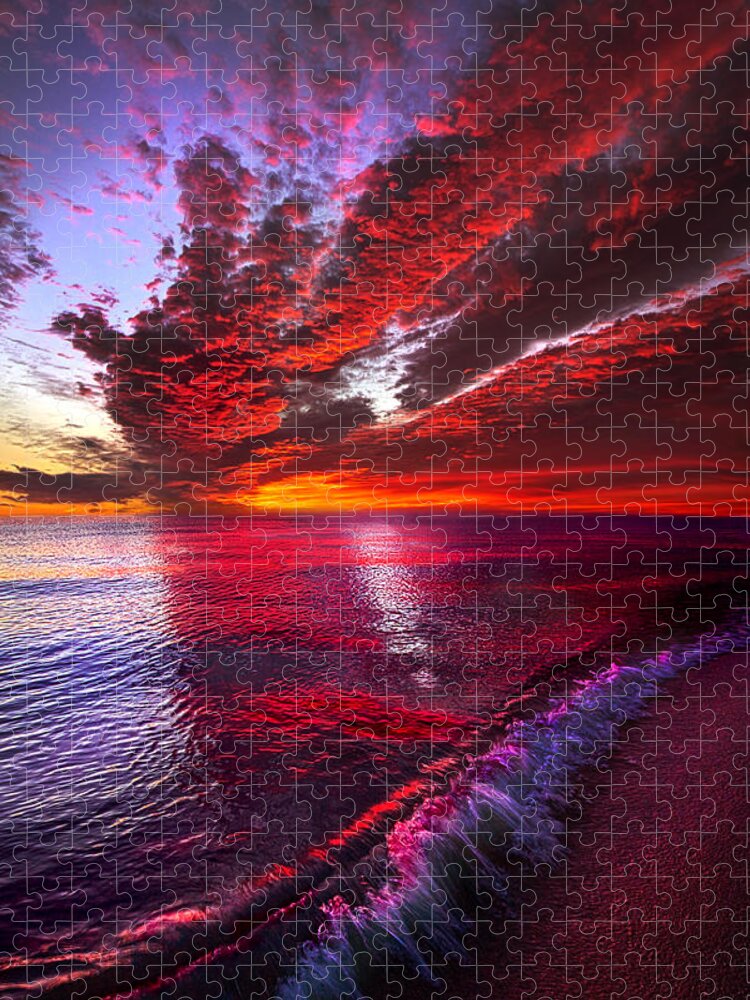 Lake Michigan Jigsaw Puzzle featuring the photograph I Wake as a Child to See the World Begin by Phil Koch