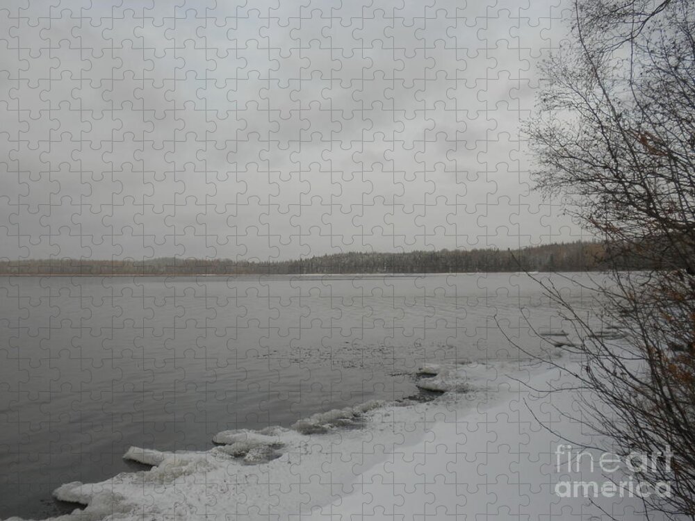Ice Jigsaw Puzzle featuring the photograph Ice Edge by Vivian Martin