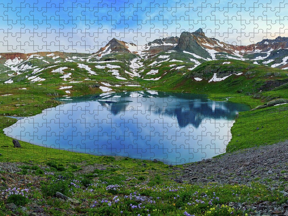 San Juan Mountains Jigsaw Puzzle featuring the photograph Ice Lake Panorama by Wasatch Light