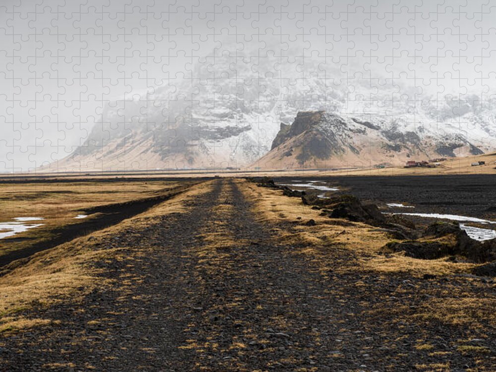 Iceland Jigsaw Puzzle featuring the photograph Icelandic mountain winter landscape by Michalakis Ppalis