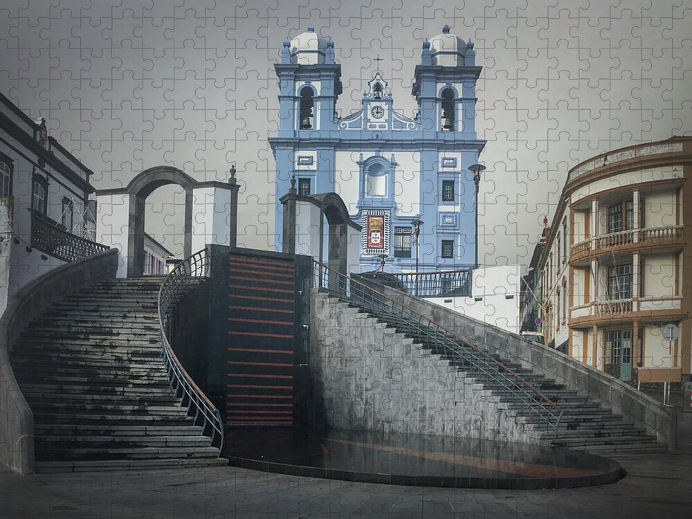 Kelly Hazel Jigsaw Puzzle featuring the photograph Igreja da Misericordia de Angra do Heroismo by Kelly Hazel