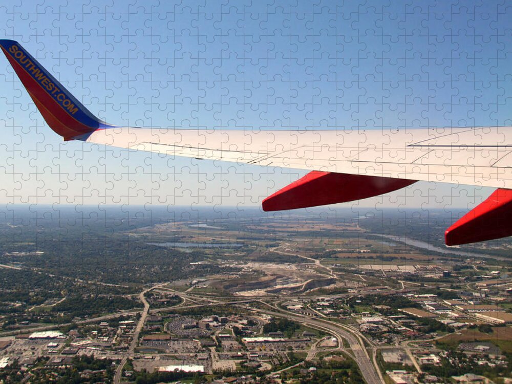 Plane Jigsaw Puzzle featuring the photograph I'm Just Winging It by Lori Lafargue