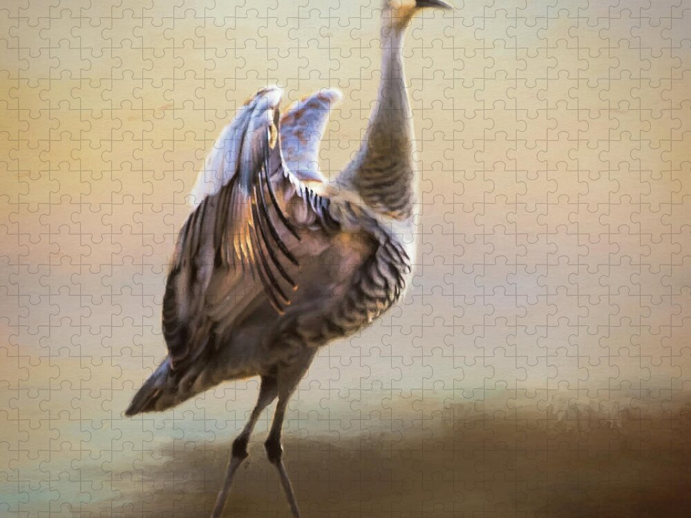 Bird Jigsaw Puzzle featuring the photograph In All His Glory by Janice Pariza