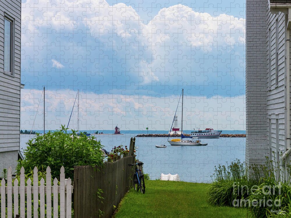 Mackinac Island Jigsaw Puzzle featuring the photograph In Between Houses by Jennifer White