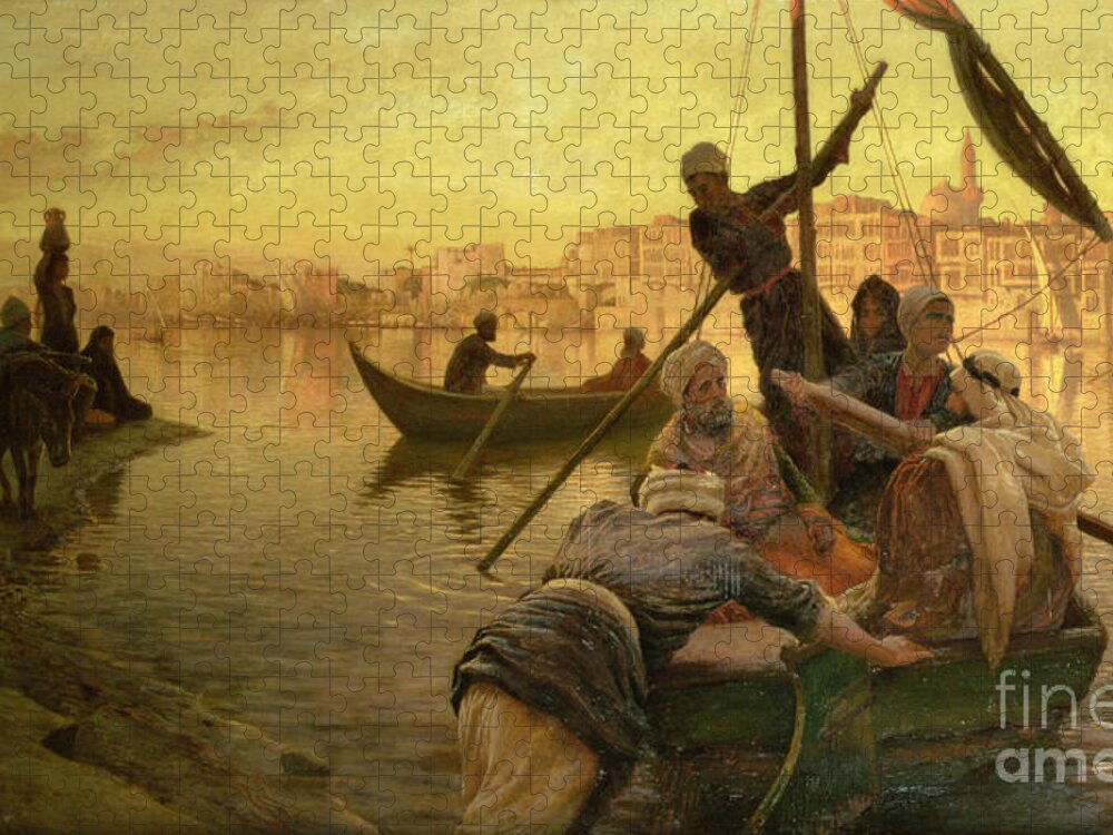 Cairo Jigsaw Puzzle featuring the painting In Cairo by Joseph Farquharson