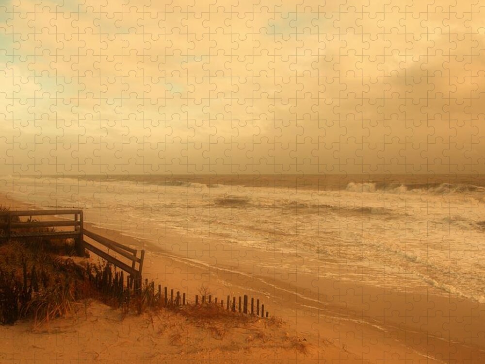 Jersey Shore Jigsaw Puzzle featuring the photograph In My Dreams The Ocean Sings - Jersey Shore by Angie Tirado