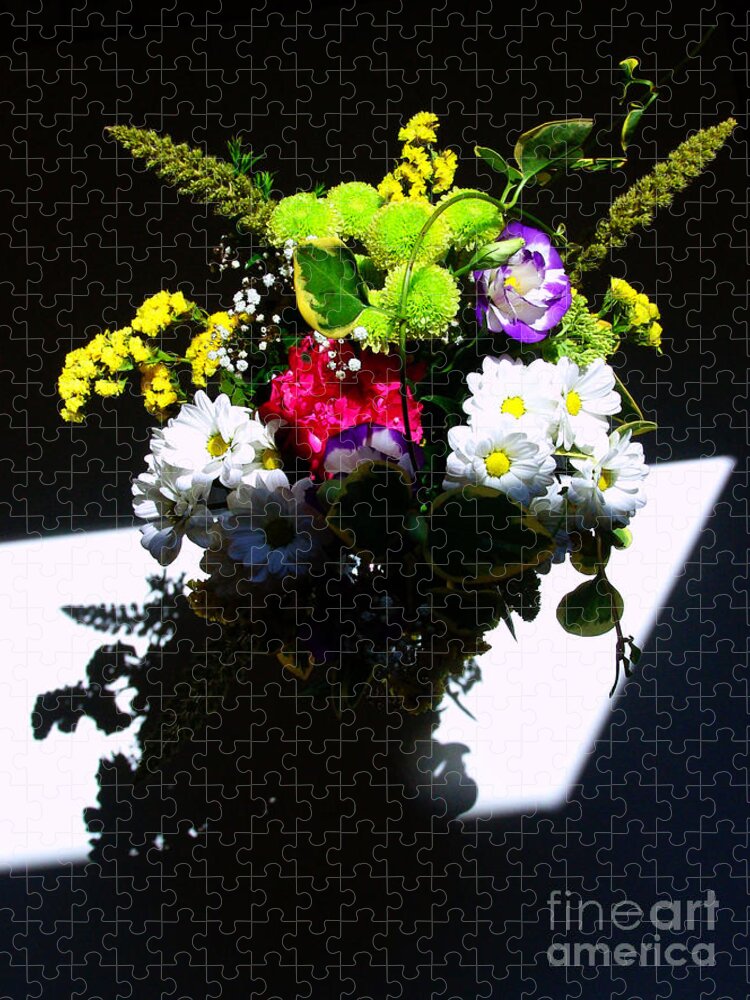 Bouquet Jigsaw Puzzle featuring the photograph In The Light In The Darkness 4 by Jasna Dragun