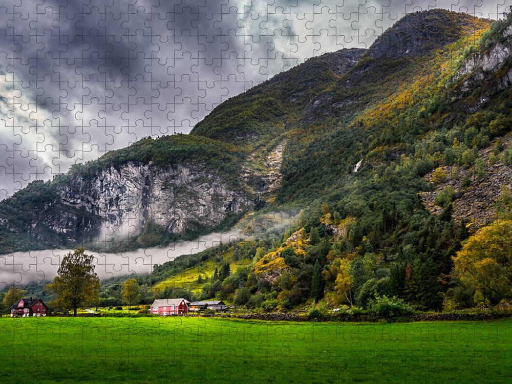 Landscape Jigsaw Puzzle featuring the photograph In the valley by Dmytro Korol