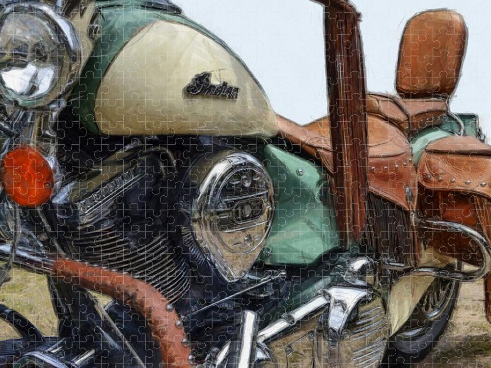 Power Jigsaw Puzzle featuring the photograph Indian Chief Vintage l by Michelle Calkins