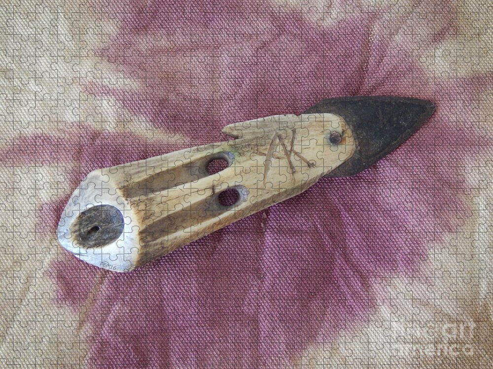Indians Jigsaw Puzzle featuring the photograph Vintage Indian Hunting Spear Tip by Phil Perkins