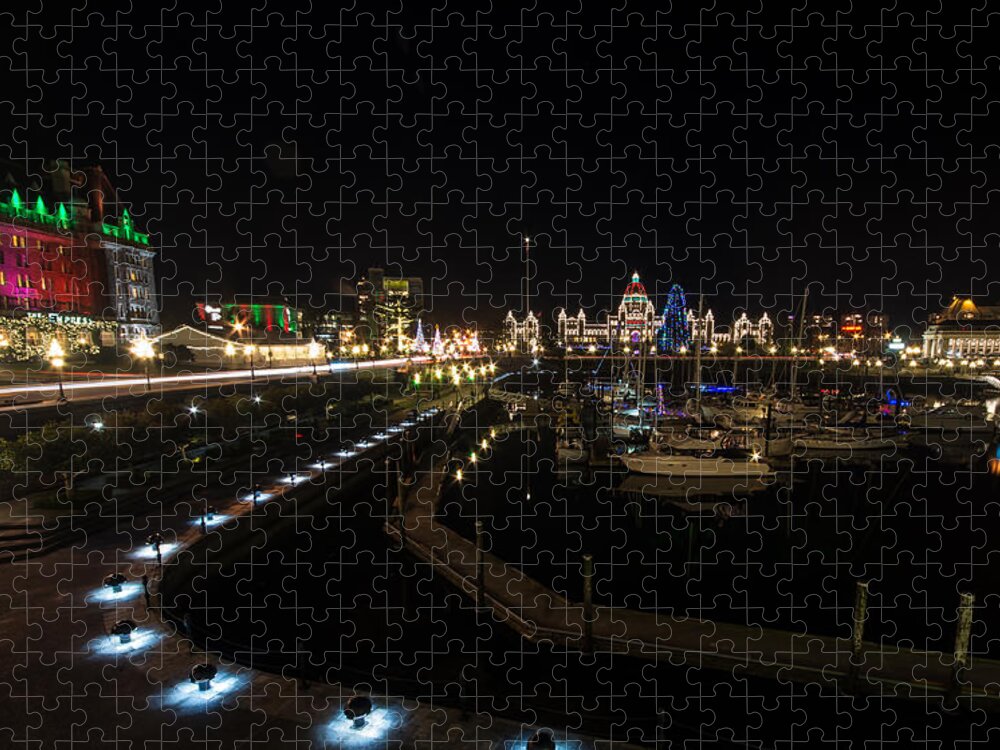 Harbour Jigsaw Puzzle featuring the photograph Inner Harbour of Victoria BC by Marilyn Wilson