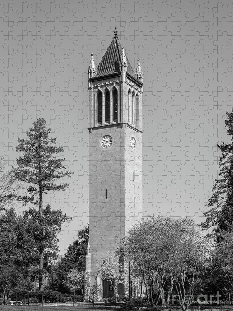 Iowa State Jigsaw Puzzle featuring the photograph Iowa State University Campanile Vertical by University Icons