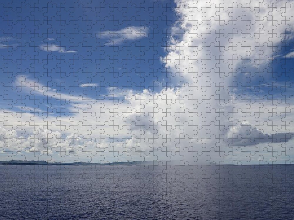 Rain Jigsaw Puzzle featuring the photograph Island Rain Cloud by Michael Scott