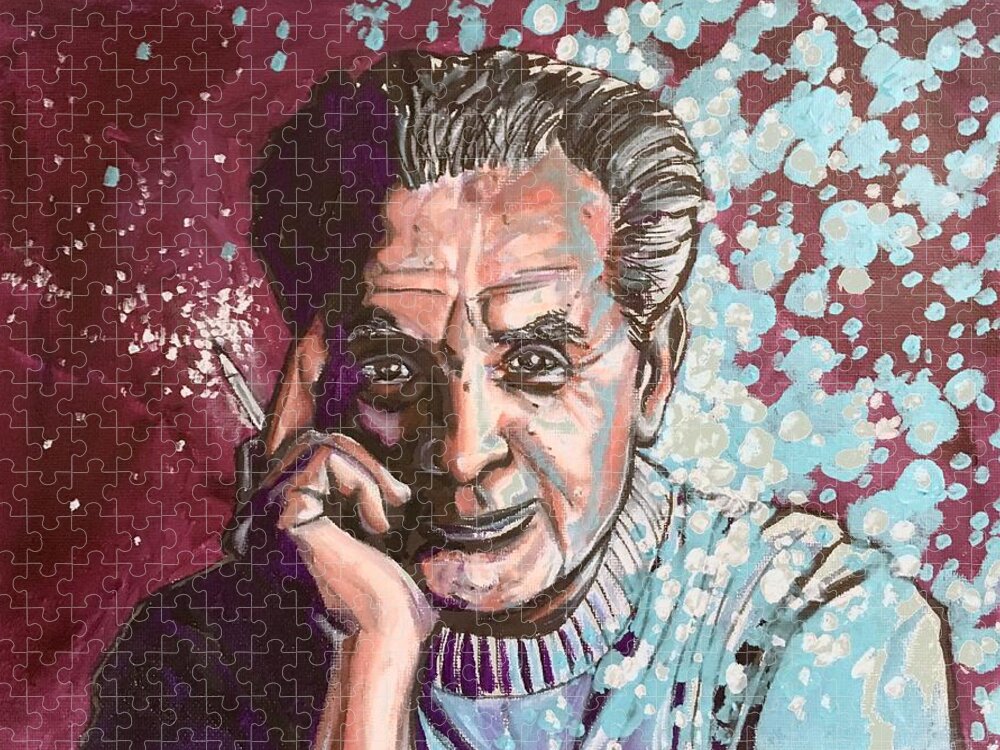 Jack Kirby Jigsaw Puzzle featuring the painting Jack Kirby by Joel Tesch