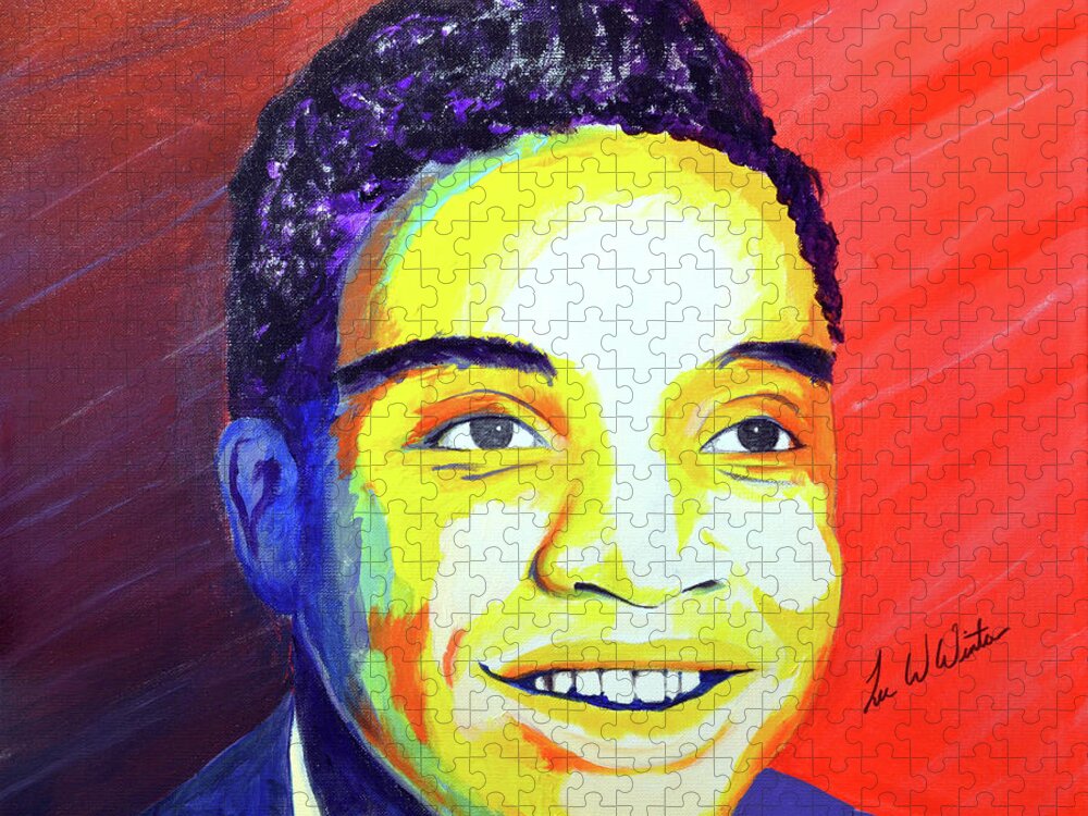 Jackie Jigsaw Puzzle featuring the painting Jackie Wilson by Lee Winter