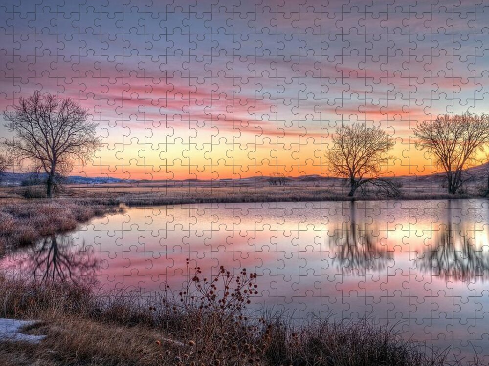 Sunrise Jigsaw Puzzle featuring the photograph January Dawn by Fiskr Larsen
