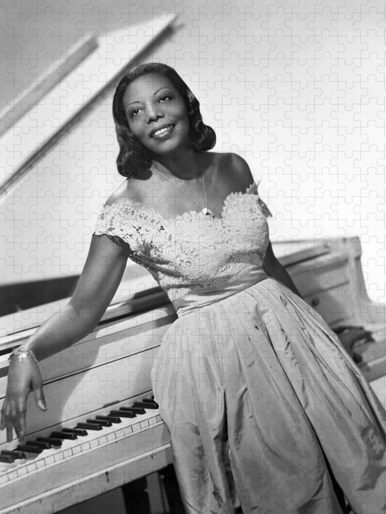1 Person Jigsaw Puzzle featuring the photograph Jazz Pianist Mary Lou Williams by Underwood Archives