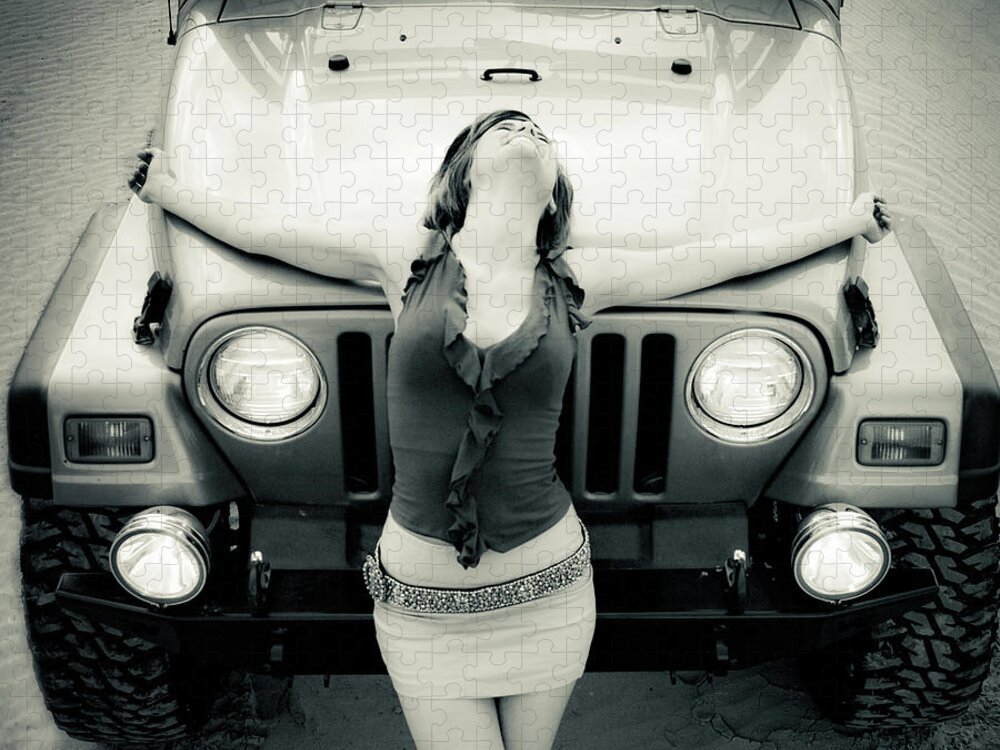Woman Jigsaw Puzzle featuring the photograph Jeep by Scott Sawyer
