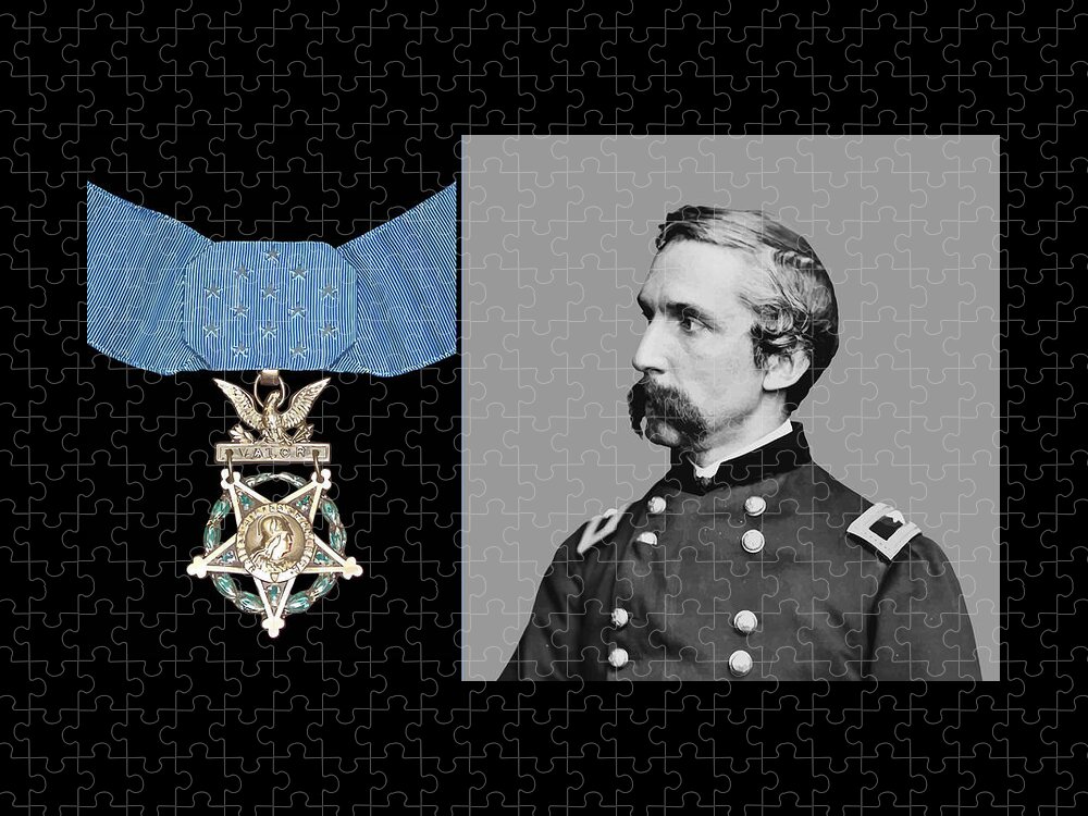General Chamberlain Jigsaw Puzzle featuring the painting J.L. Chamberlain and The Medal of Honor by War Is Hell Store
