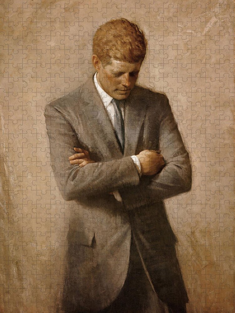 Jfk Puzzle featuring the painting John F Kennedy by War Is Hell Store