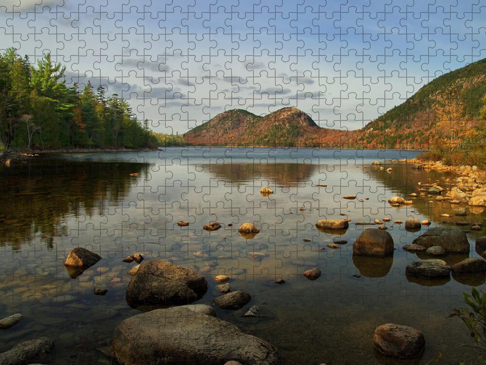 Water Jigsaw Puzzle featuring the photograph Jordan Pond 1 by Arthur Dodd