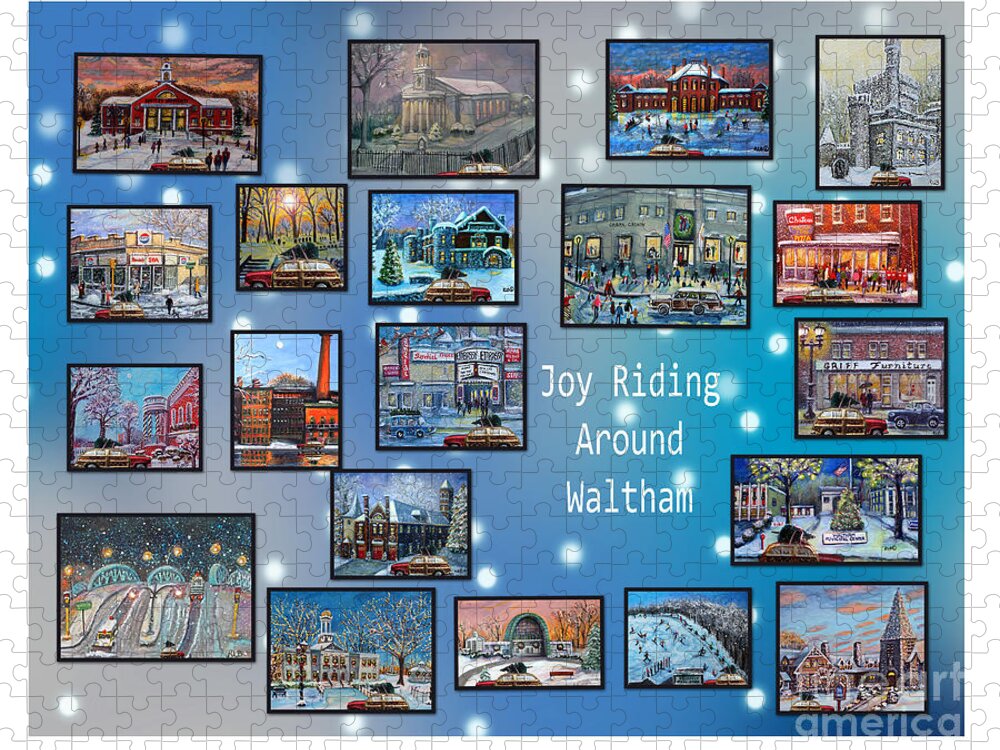 Waltham Jigsaw Puzzle featuring the painting Joy Riding Around Waltham by Rita Brown