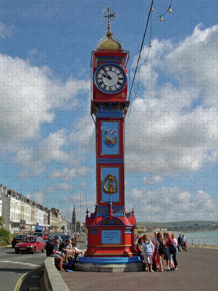 Europe Jigsaw Puzzle featuring the photograph Jubilee Clock, Weymouth by Rod Johnson