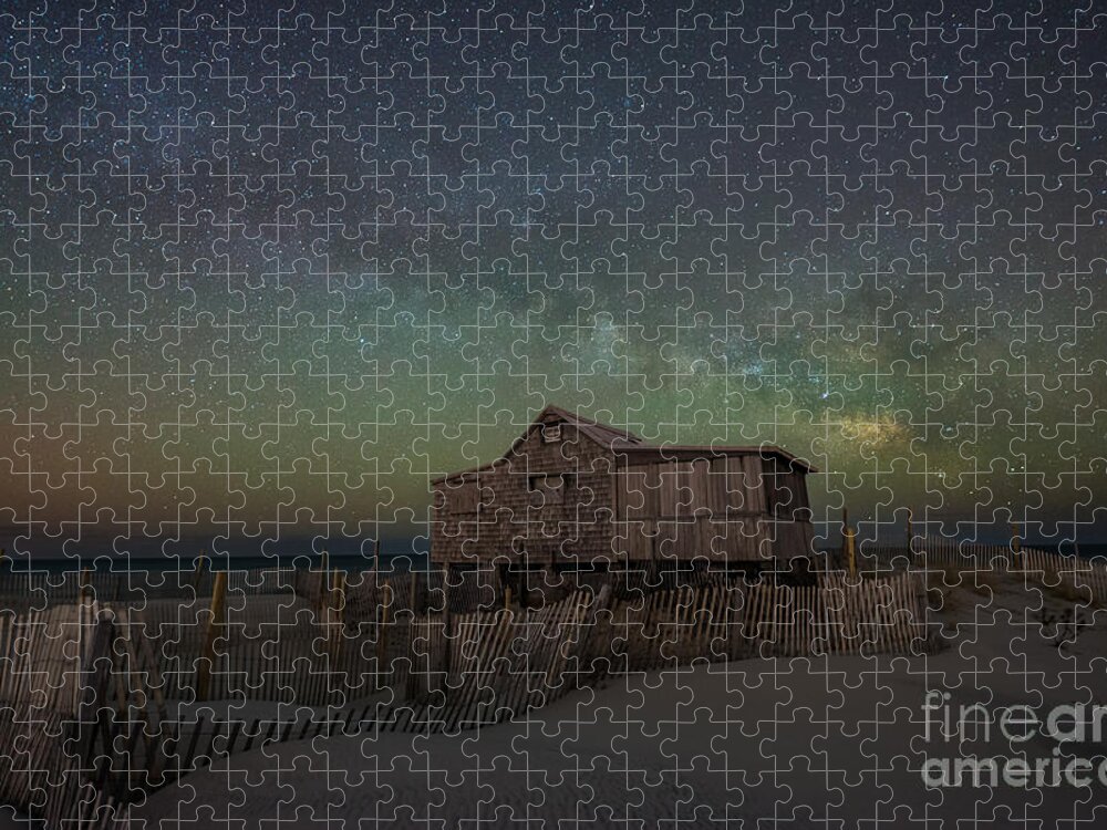 Judge's Shack Jigsaw Puzzle featuring the photograph Judge's Shack Milky Way by Michael Ver Sprill