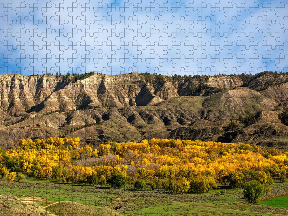 Autumn Jigsaw Puzzle featuring the photograph Judith River Autumn by Todd Klassy