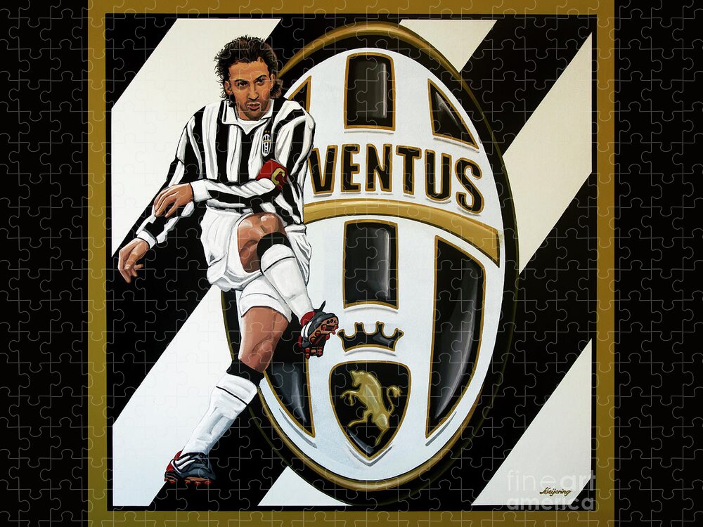 Juventus FC Turin painting Jigsaw Puzzle by Paul Meijering