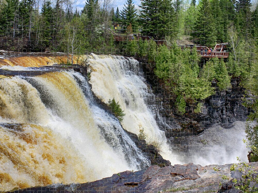 Kakabeka Falls Jigsaw Puzzle featuring the photograph Kakabeca Falls 3 by Tatiana Travelways