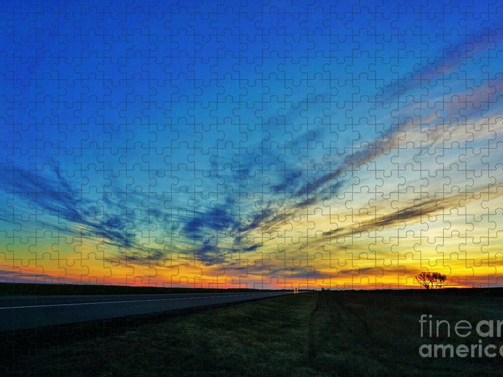Kansas Jigsaw Puzzle featuring the photograph Kansas sunrise2 by Merle Grenz