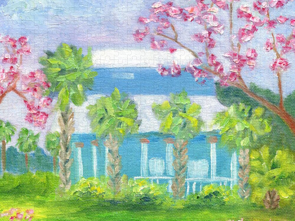 Oil Jigsaw Puzzle featuring the painting Kapoks in Bloom by Marcy Brennan