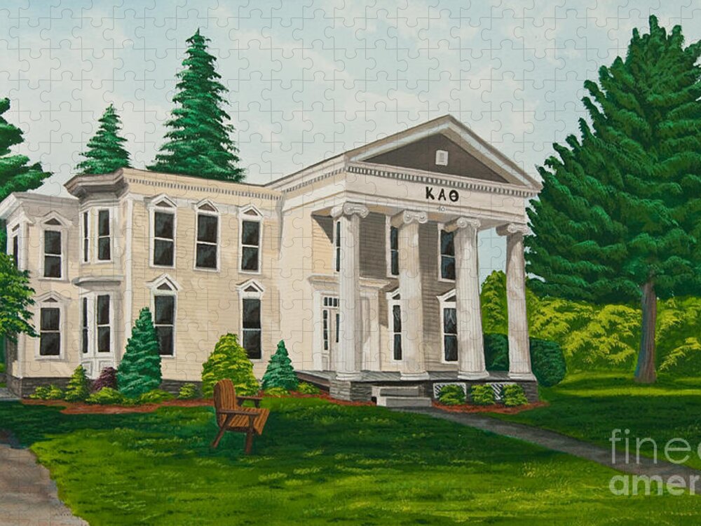 Colgate University History Jigsaw Puzzle featuring the painting Kappa Alpha Theta by Charlotte Blanchard