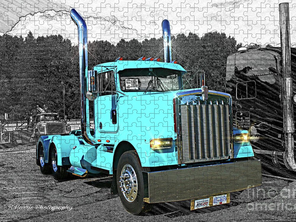 Trucks Jigsaw Puzzle featuring the photograph Kenworth Daycab by Randy Harris